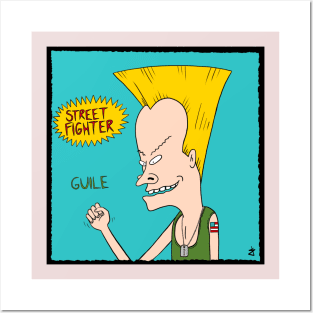 Beavis as Guile Posters and Art
